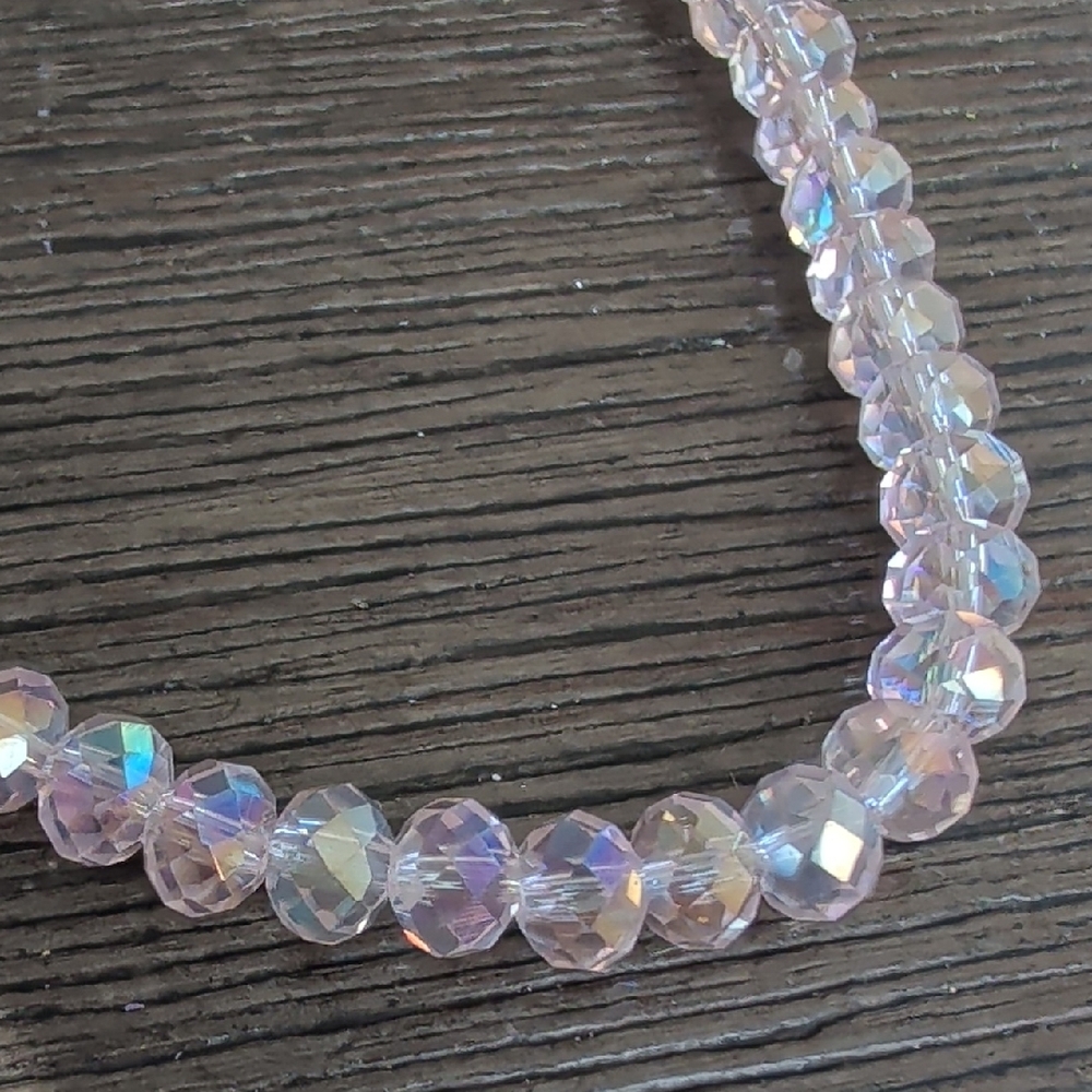 Vintage Magnetic Pink Ab Necklace - Picture 2 of 3